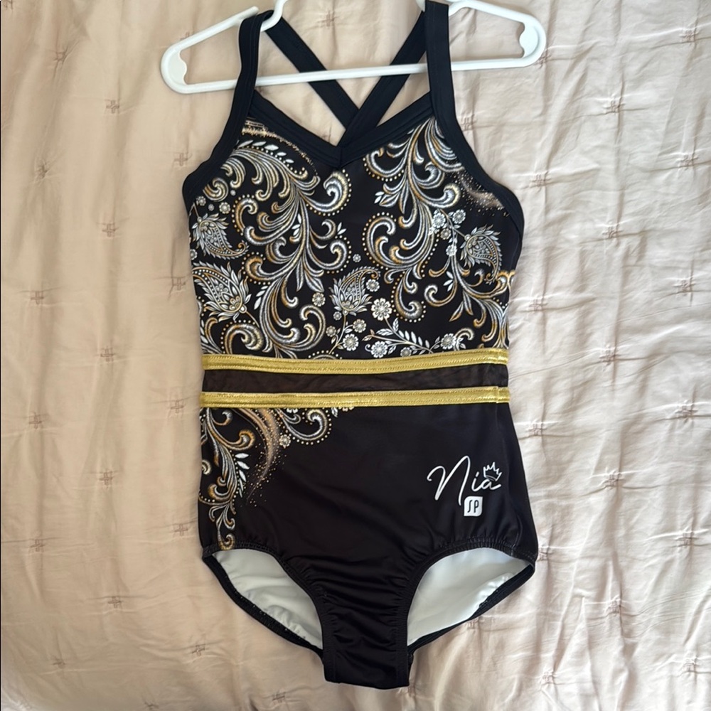 Kids Black and Gold Bodysuit